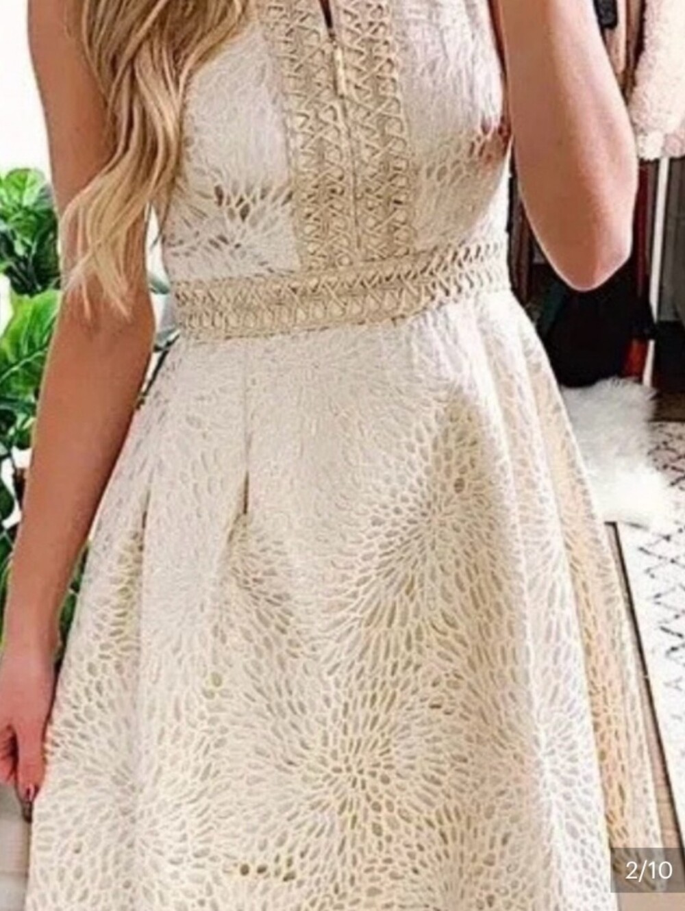 Lilly Pulitzer Gold Metallic Franci Dress, Size 10